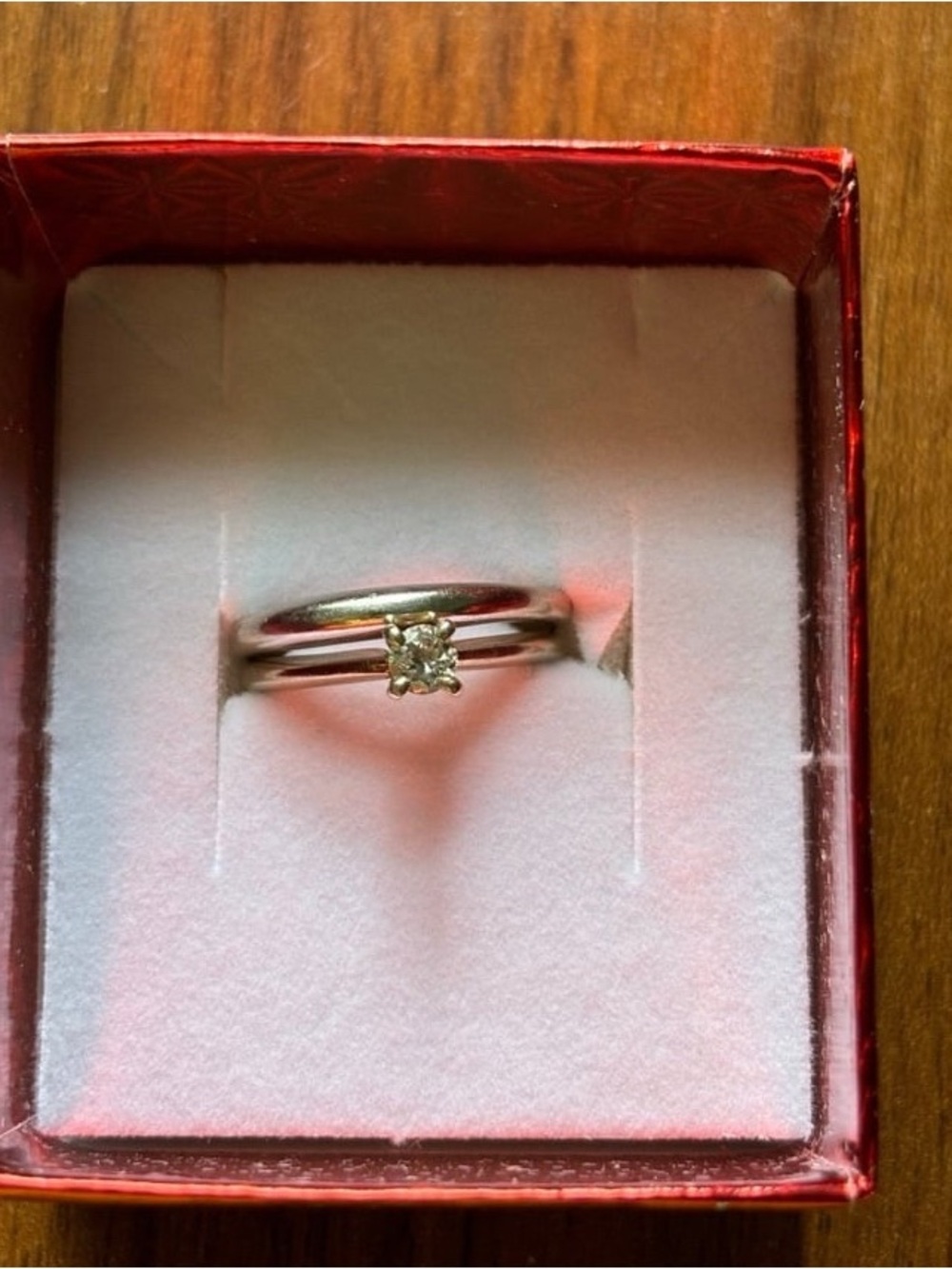 Elegant Solitaire 14k White gold engagement set
